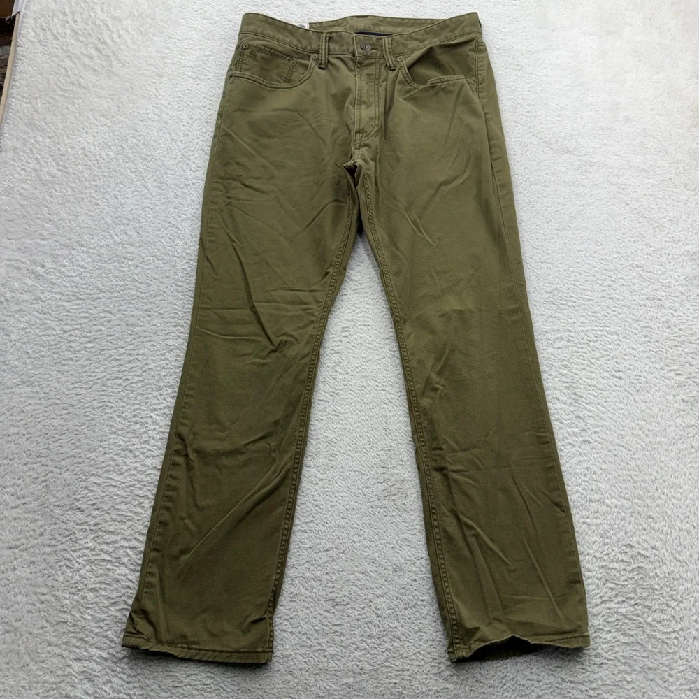 Polo Ralph Lauren Mens Olive Green Authentic Dungarees Straight Pants 31x30